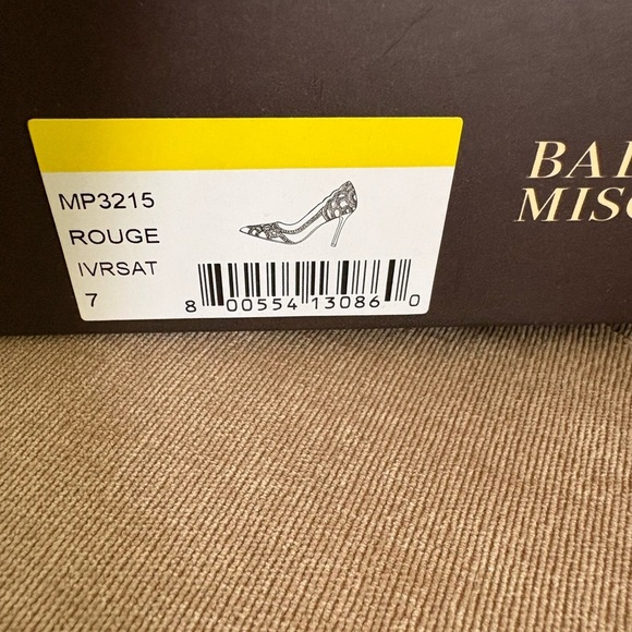 Badgley Mischka Silver Embellished Heels - Picture 3 of 9